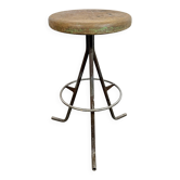 Grey Industrial Workshop Stool, 1960s