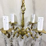 Chandelier 4 lights bronze and grapevines