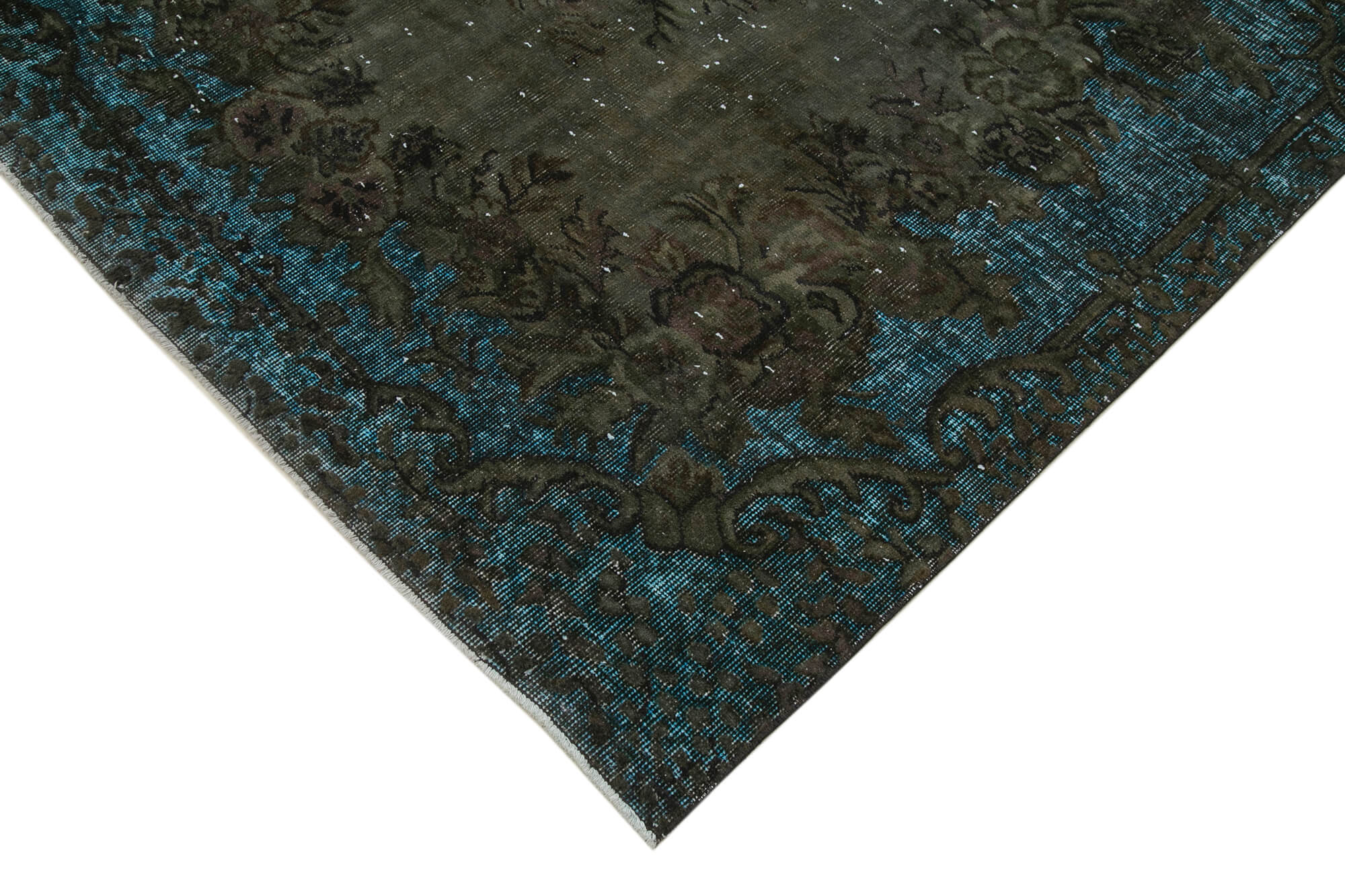 Hand-Knotted Distressed Oriental 1980s 172 cm x 271 cm Brown Carpet