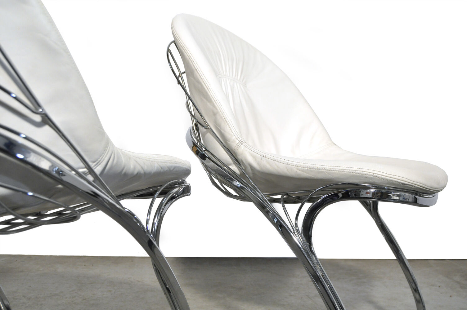 Set of 4 “Pascale” wire chairs designed by Gastone Rinaldi for Thema