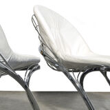 Set of 4 “Pascale” wire chairs designed by Gastone Rinaldi for Thema