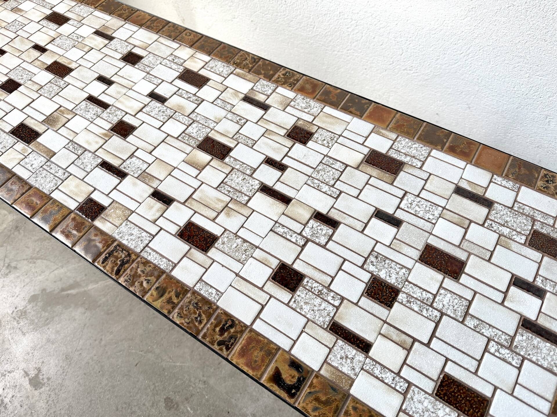 Modernist coffee table in glazed ceramic, circa 1960