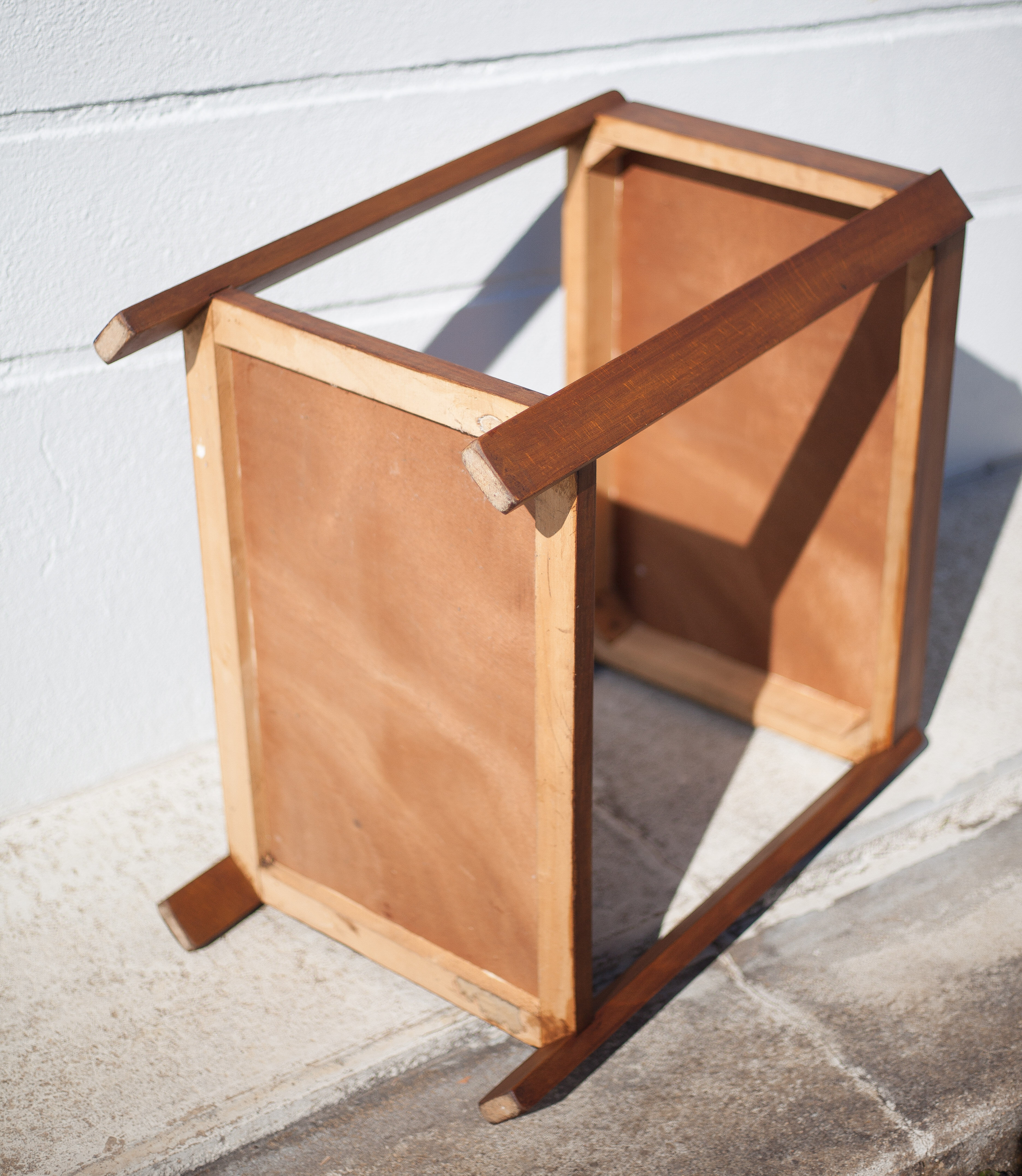 Art deco pedestal table, art deco service, art deco wood furniture, sofa end, interior decoration