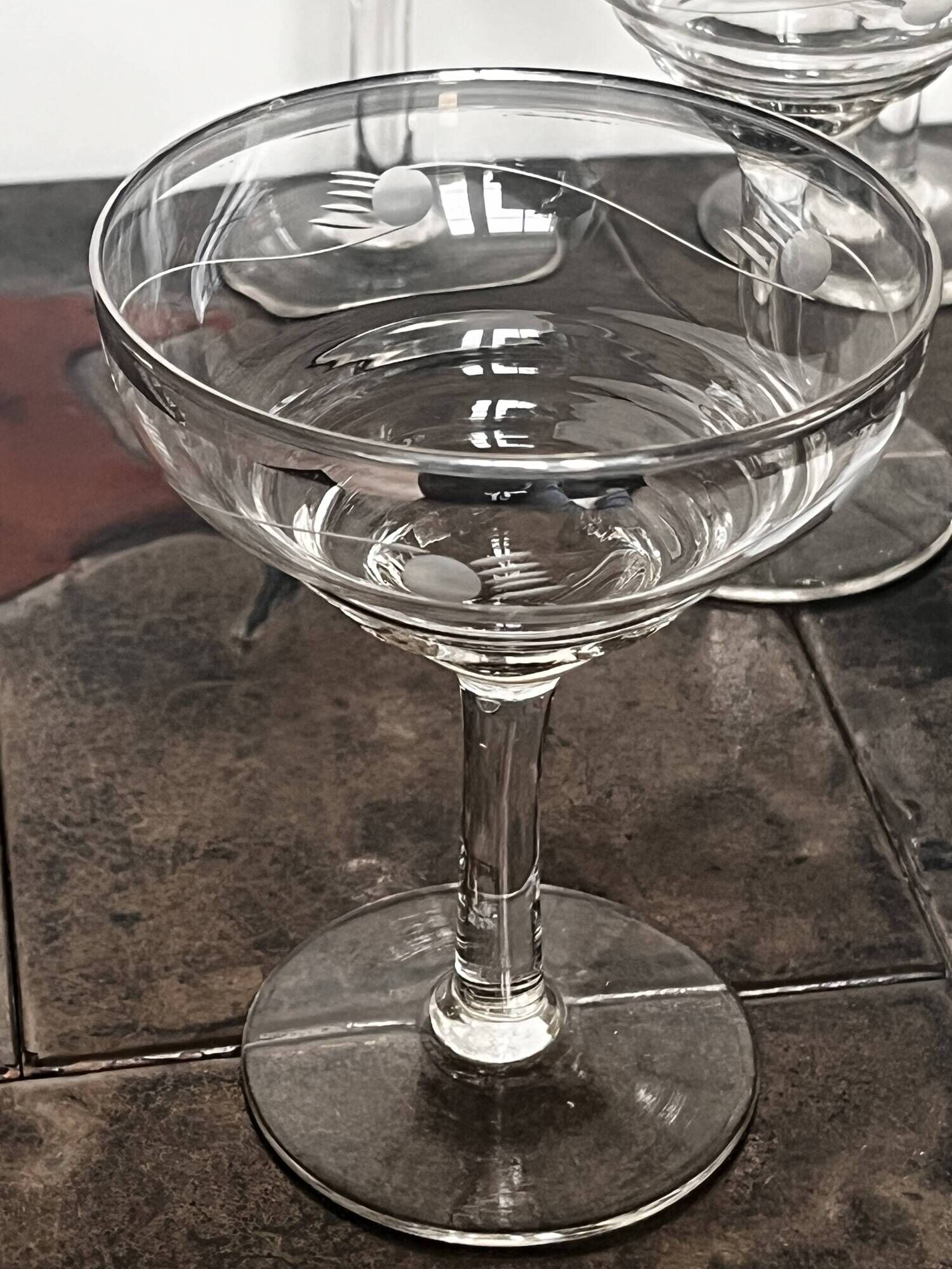 Antique champagne coupes