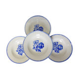 4 hollow plates of Digoin Sarreguemines model Simone 211247