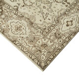 Hand-Knotted Vintage Turkish Beige Carpet 168 cm x 286 cm - 38884