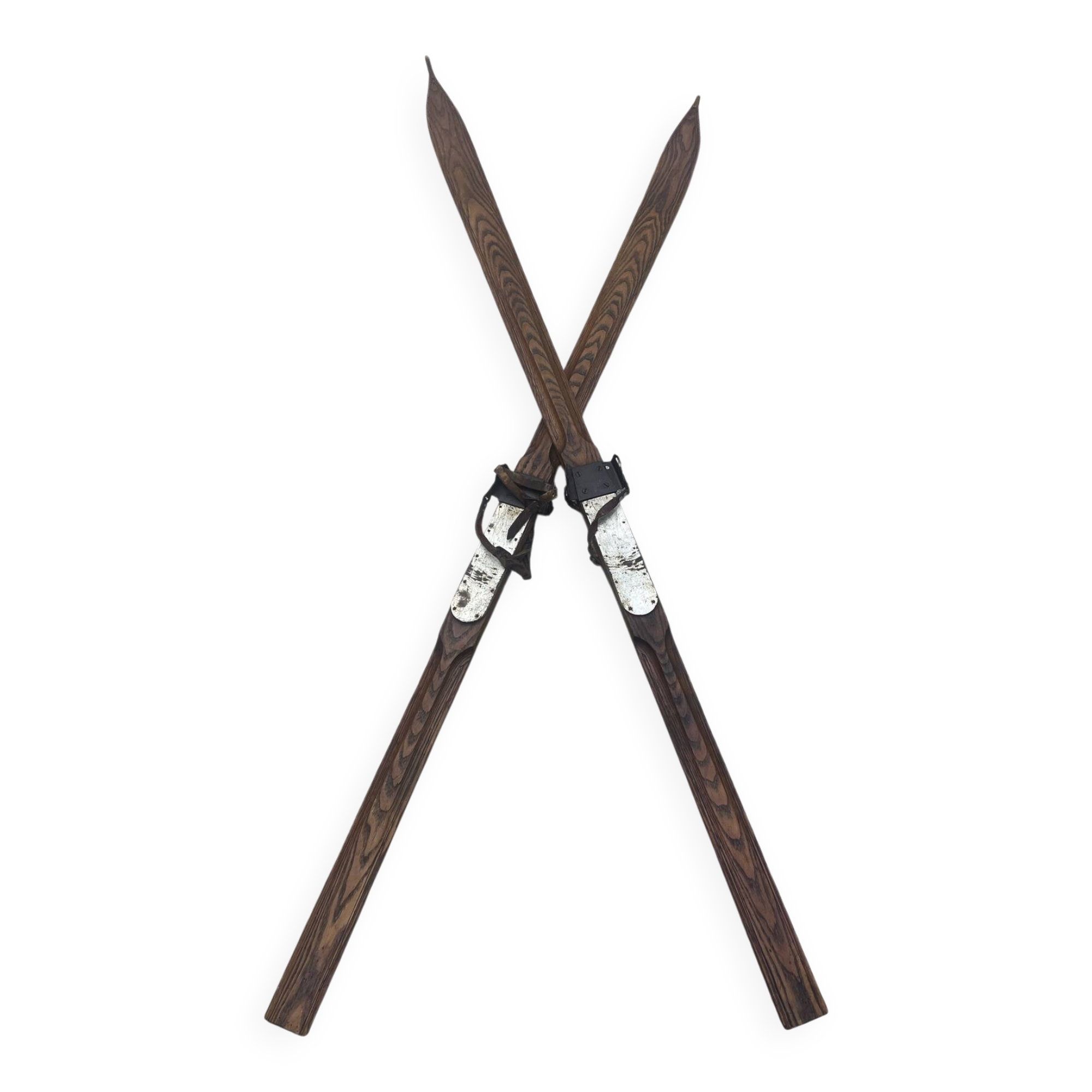 Paire de skis anciens L=196cm