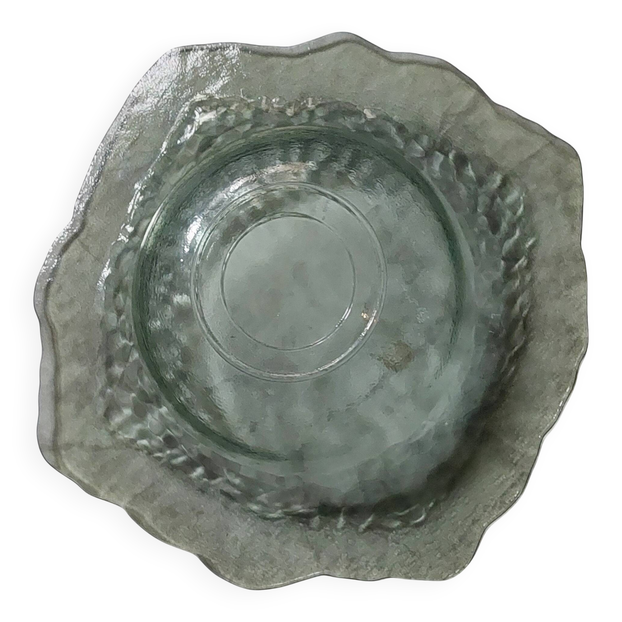 Large smoked glass plate