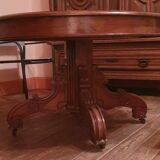 Round solid wood table