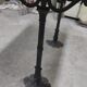Cast iron and marble peddler's table