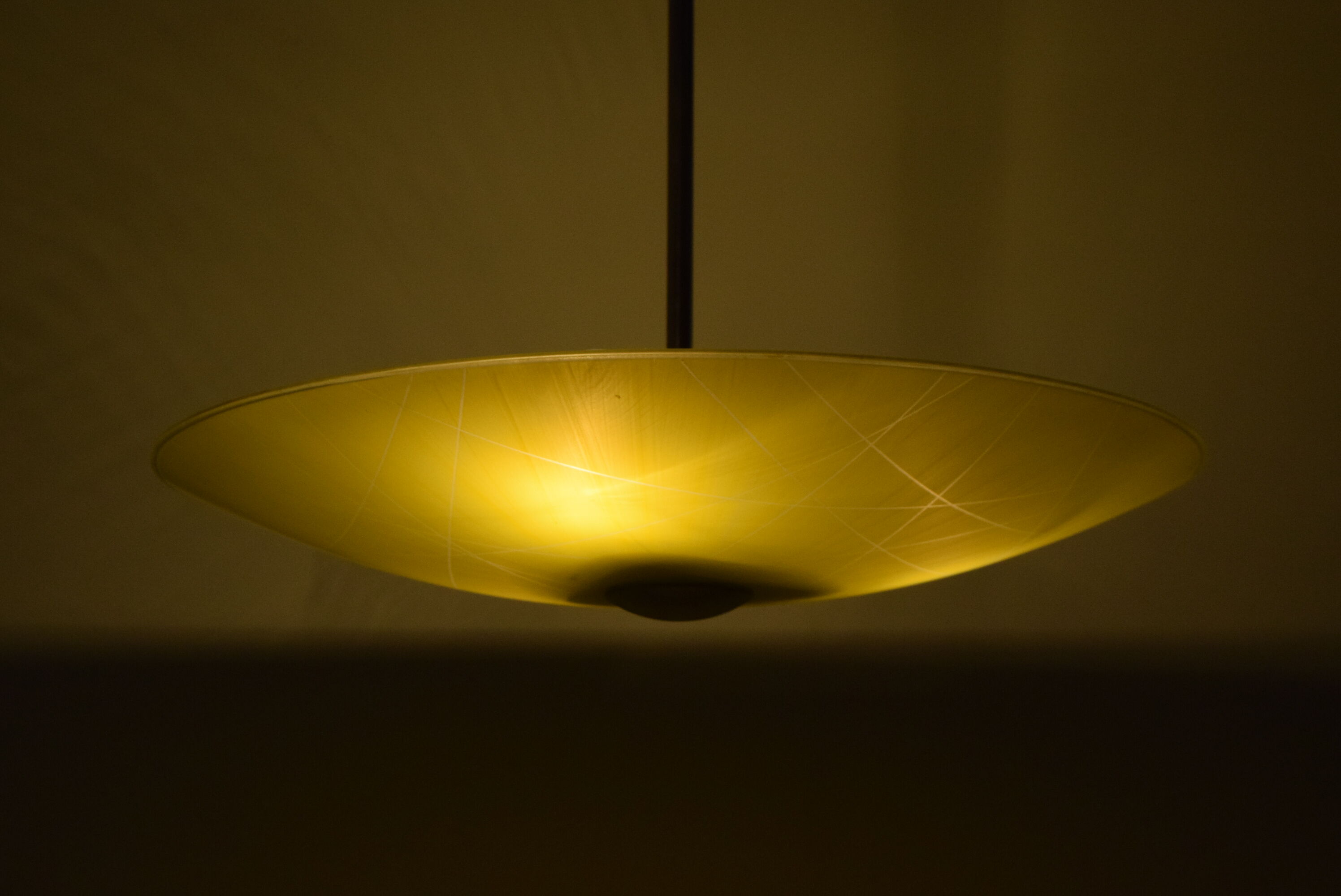 Mid-century Glass Pendant,1960's.