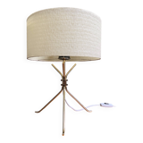 Brass lable lamp with round shade 1960s