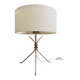 Brass lable lamp with round shade 1960s