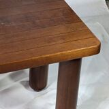 Italian Japandi walnut and ebony Bench, 60s
