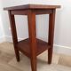 Small vintage wooden side table / pedestal table