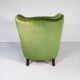 Danish lounge chair in green velvet, 1950s