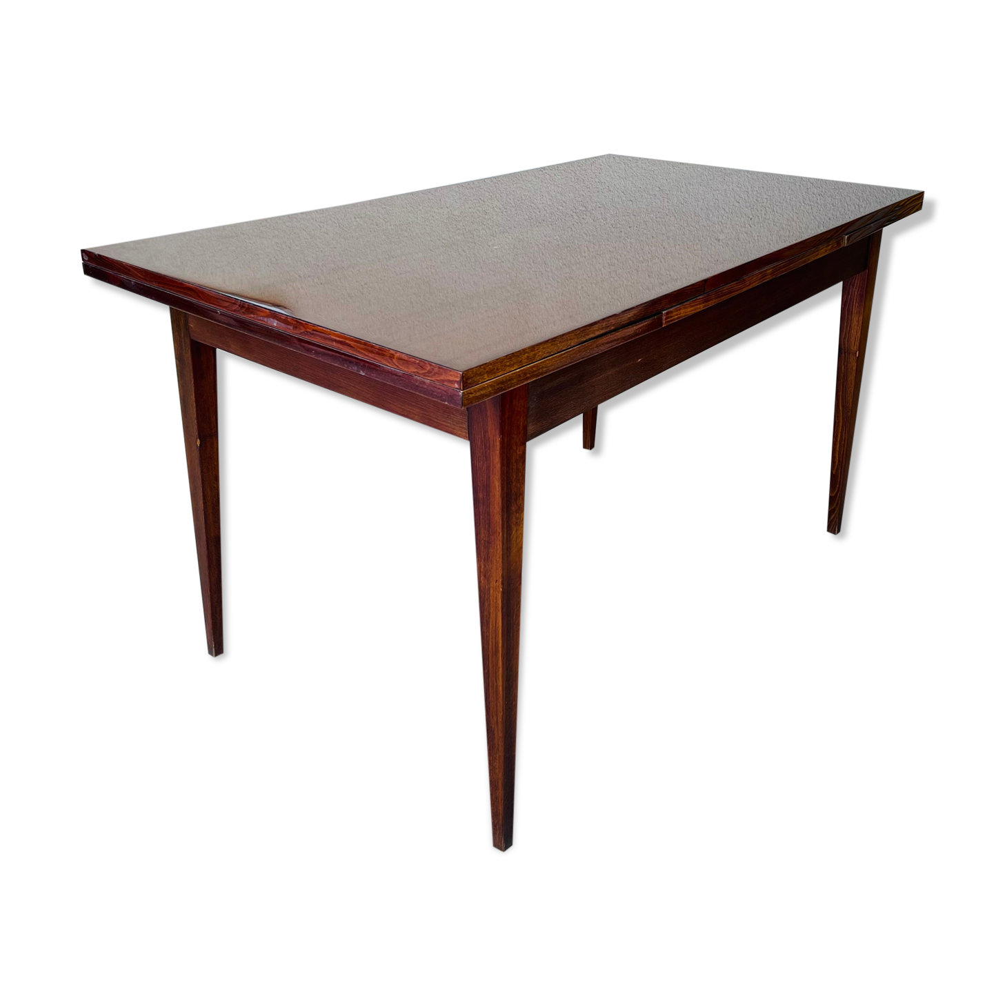 Mahogany dining table with extension cords