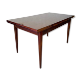 Mahogany dining table with extension cords