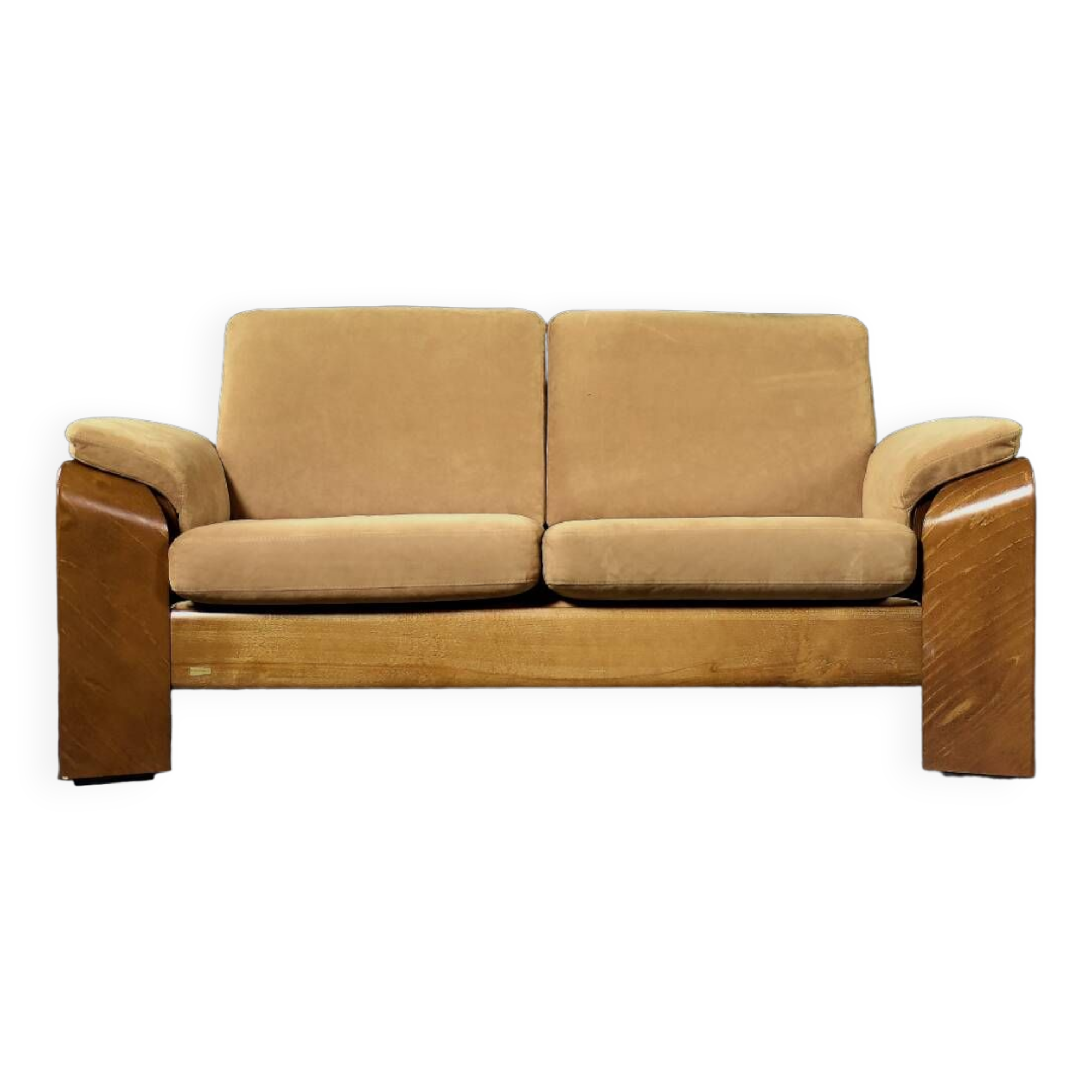 Modern Norwegian mid-century two-seater sofa, low-back loveseat Stressless Pegasus by Ekornes.