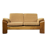 Mid-century norwegian modern two-seater sofa stressless pegasus low back loveseat from ekornes