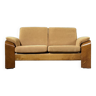 Mid-century norwegian modern two-seater sofa stressless pegasus low back loveseat from ekornes