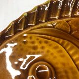 2 vintage fish dishes in slip from Sarreguemines