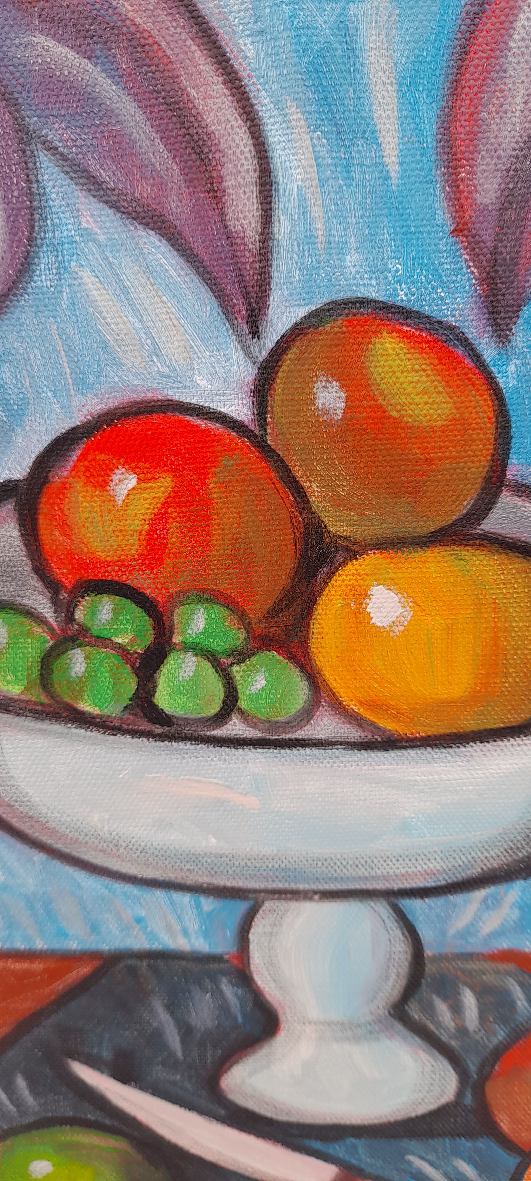 The veil of dawn oil on canvas signed Laurence Treizenem 41 x 33 cm