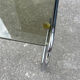 Series of 3 metal and glass nesting tables Space age