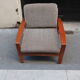 Scandinavian armchair in teak and fabric of the 60s