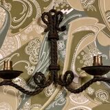 Paire d’appliques en fer forgé cordé