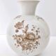 Ivory Ceramic Vase with Brown Floral Details by Rosenthal, Italy