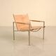Paire de fauteuils "SZ02" cuir beige naturel par Martin Visser pour Spectru
