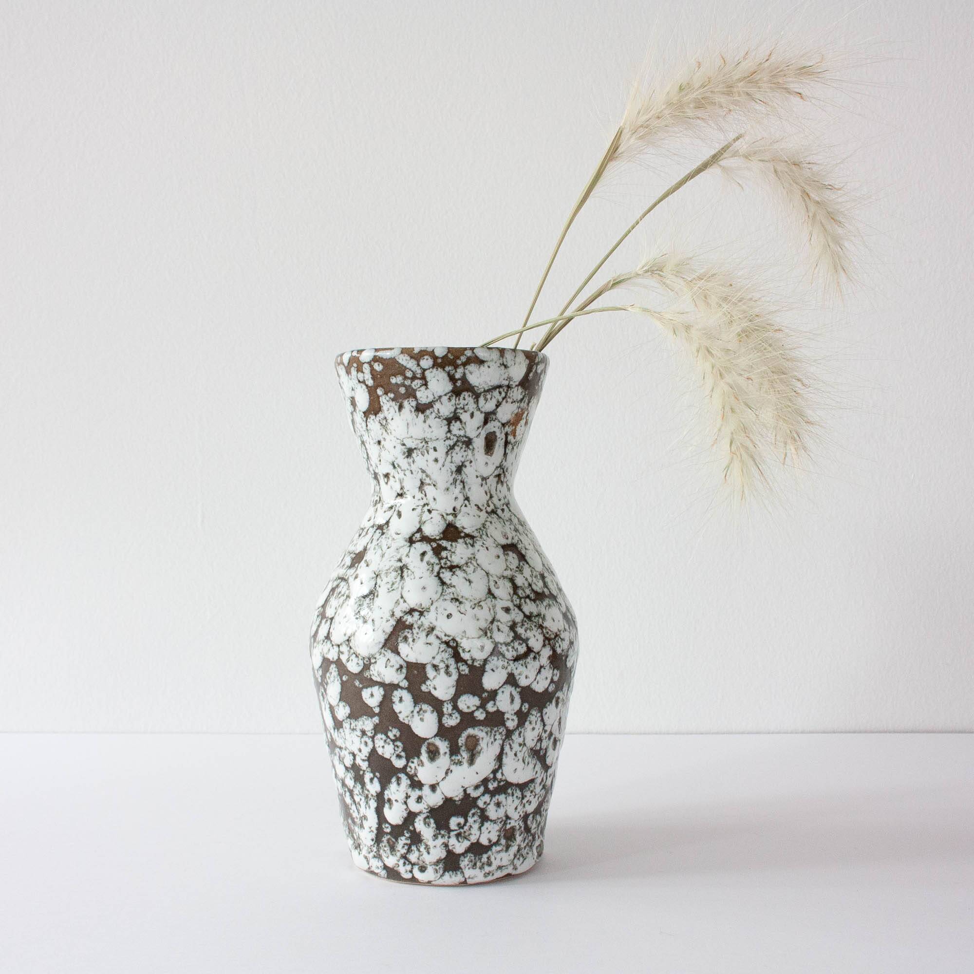 Scheurich Vase 523-18 Ceramic Fat Lava, 1960's