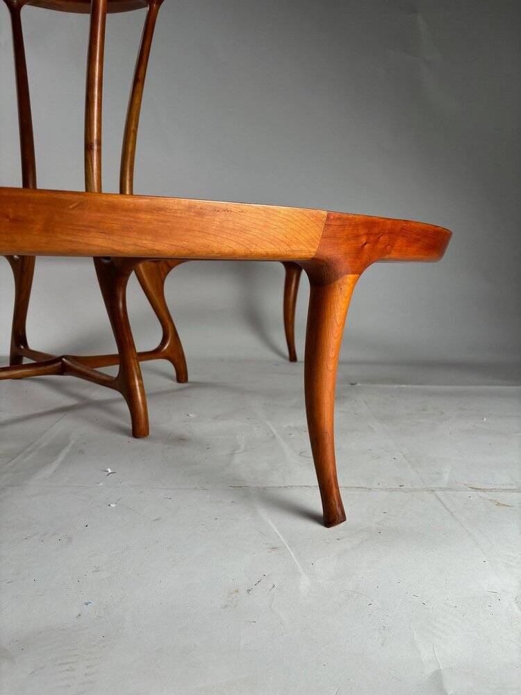 Large Circular Wooden Sofa, 1990s