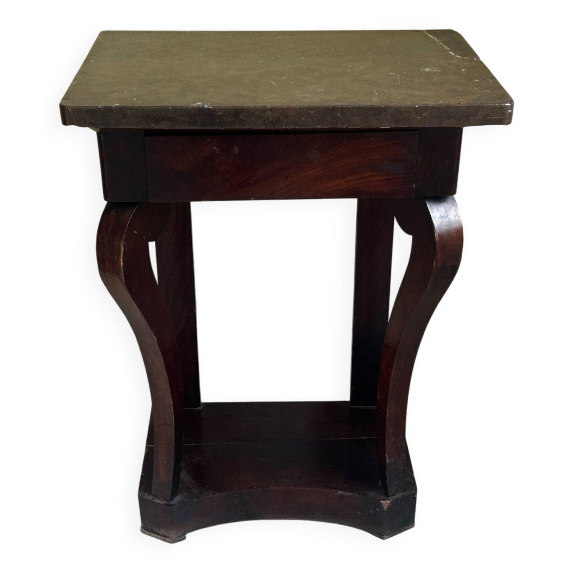 Console époque Restauration en Acajou et marbre