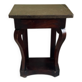 Console from the Restoration period in mahogany and marble.