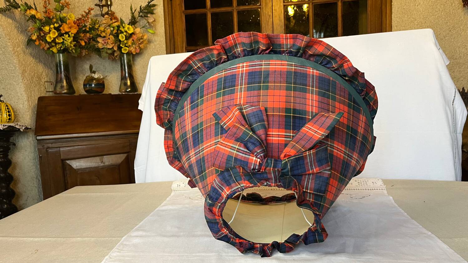 Vintage tartan lampshade