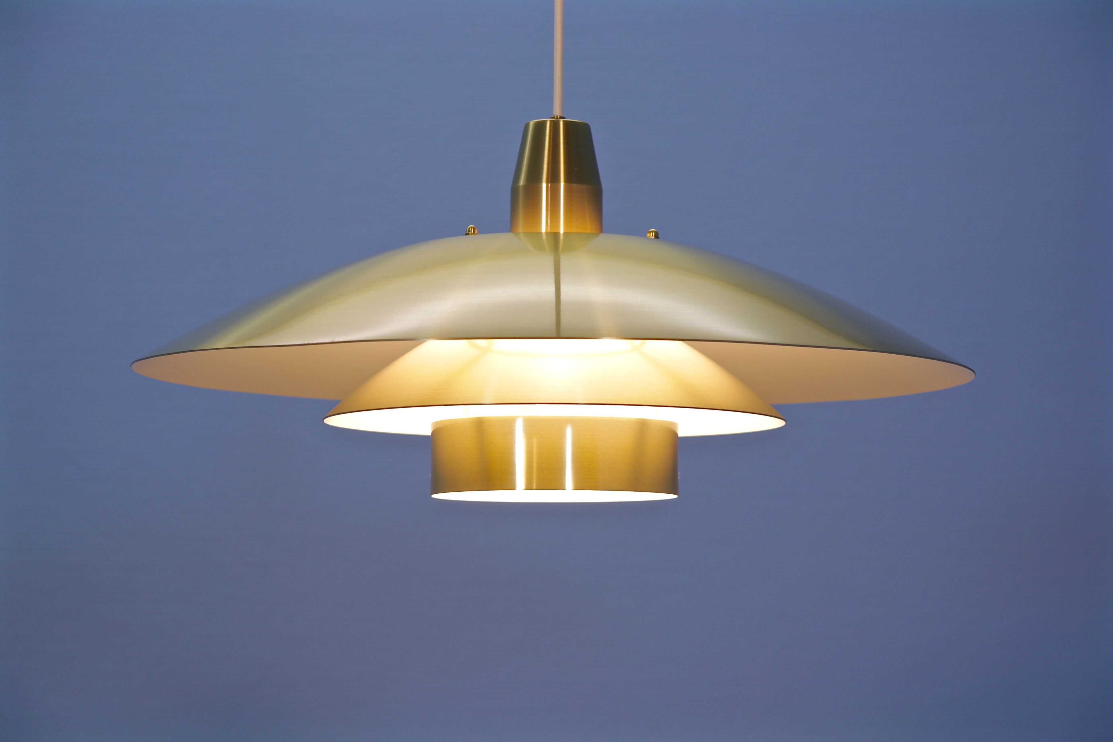 Large danish pendant in brass, 1960s