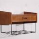 Scandinavian teak wall bedside table 1960