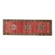 Handmade Turkish Vintage Oushak Runner Rug Pink Green Runner 105x327