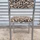 Chaise en métal chromé et tissu léopard, 1970