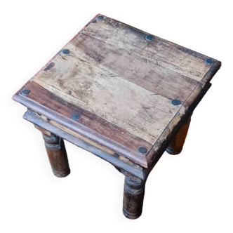 Square coffee table in exotic solid wood