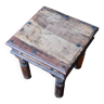 Table basse carrée en bois massif exotique