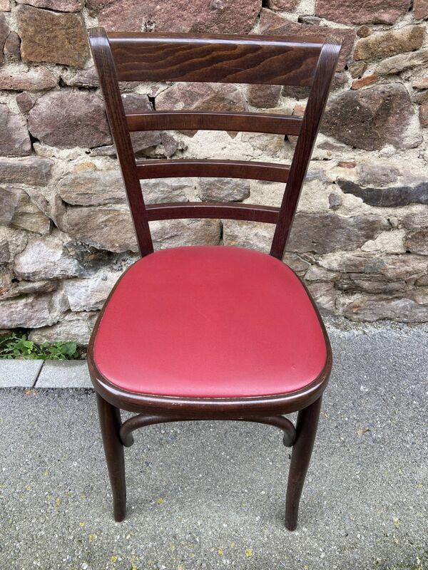 Set de 6 Chaises bistrot Brasserie bentwood bistrot chair shabby chic baumann Thonet simili cuir