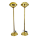 Pair of Brass and Amber Glass Floor Lamps from Kamenický Šenov, 1970s