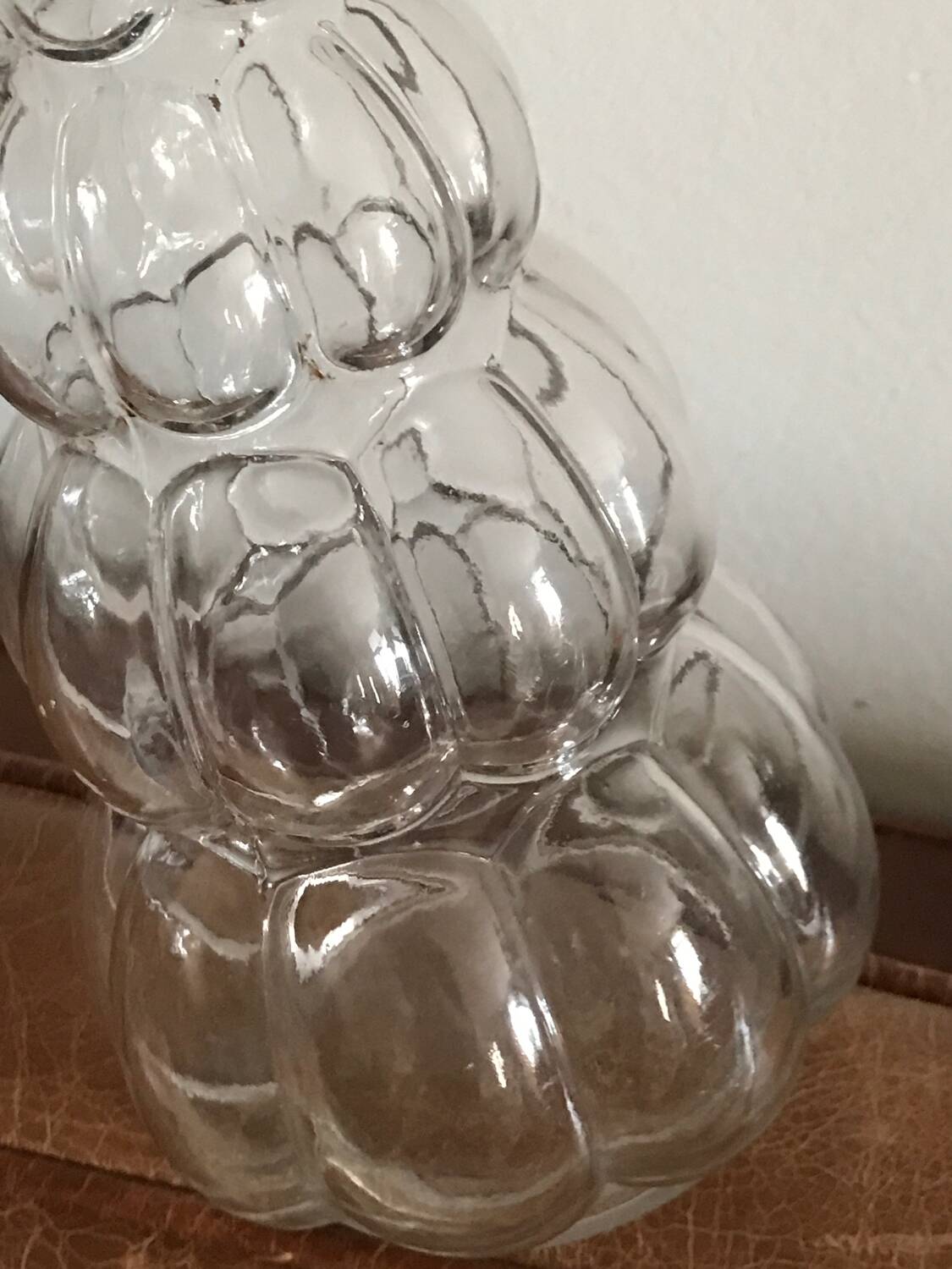 Empoli glass bubble pattern carafe, 1960s/70s