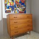 Chest of drawers vintage from the 60s in light wood