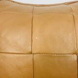 Vintage patchwork leather cushion