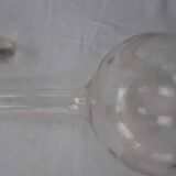 Antique engraved crystal wine carafe