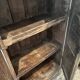 Antique fabric wardrobe from Rajasthan - solid teak